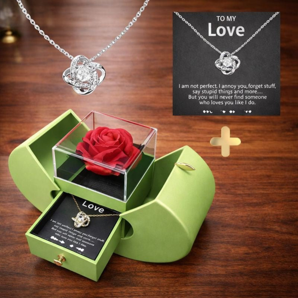Schmuckschatulle in Apfelform mit Rosen-Seifenblume Geschenkbox