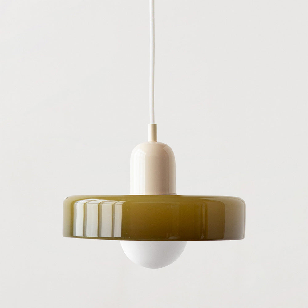Coloured Glass Pendant Light In Bauhaus Style For Modern Interiors | Rosalyssa