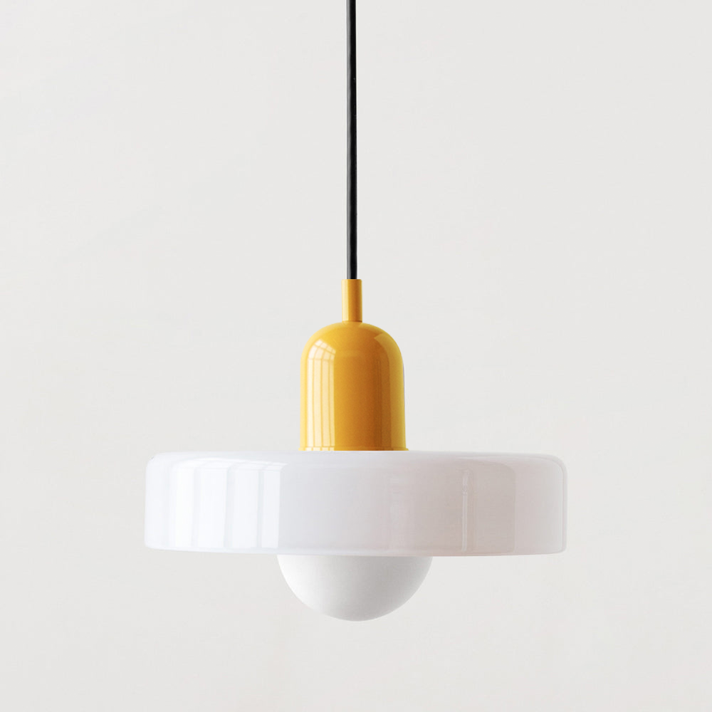 Coloured Glass Pendant Light In Bauhaus Style For Modern Interiors | Rosalyssa