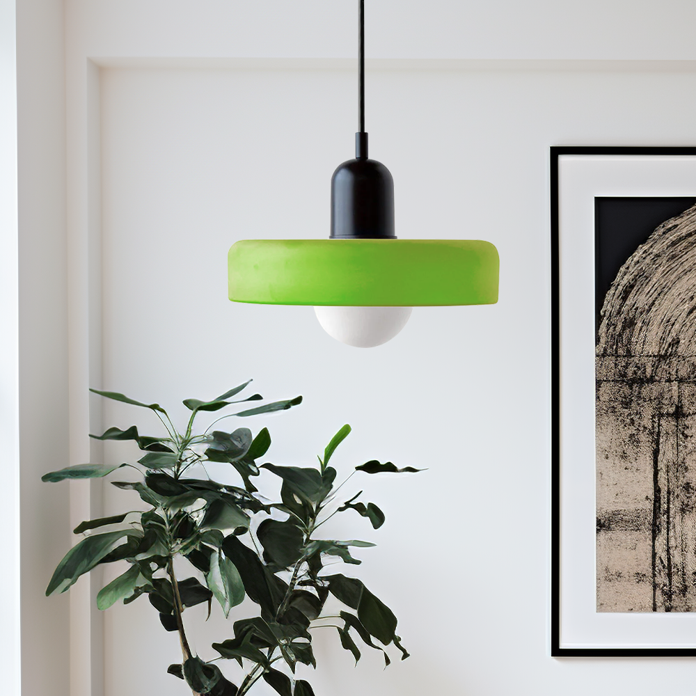 Coloured Glass Pendant Light In Bauhaus Style For Modern Interiors | Rosalyssa
