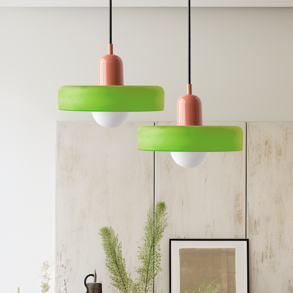 Coloured Glass Pendant Light In Bauhaus Style For Modern Interiors | Rosalyssa