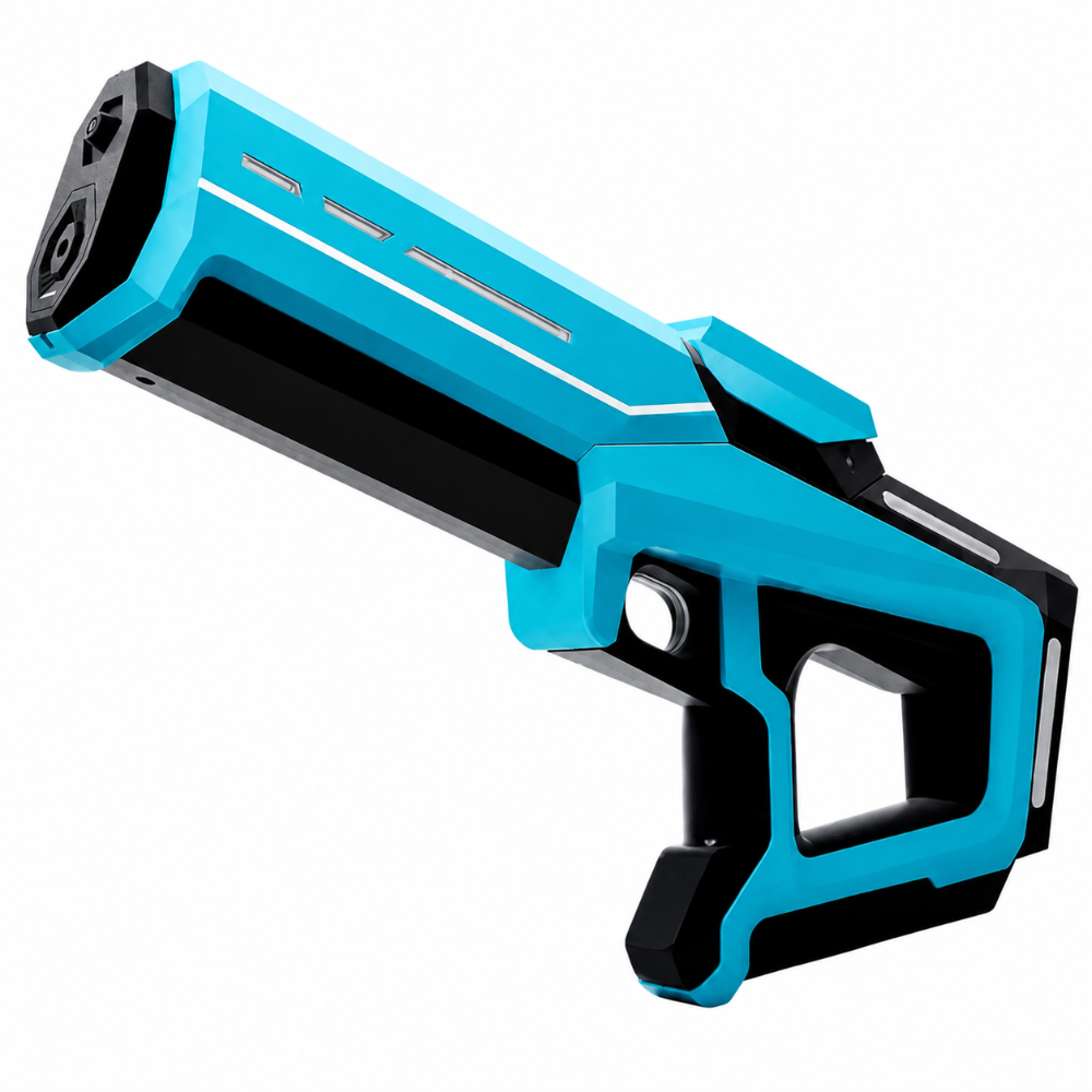 Velká vodní pistole s automatickým mechanismem pro venkovní bitvy