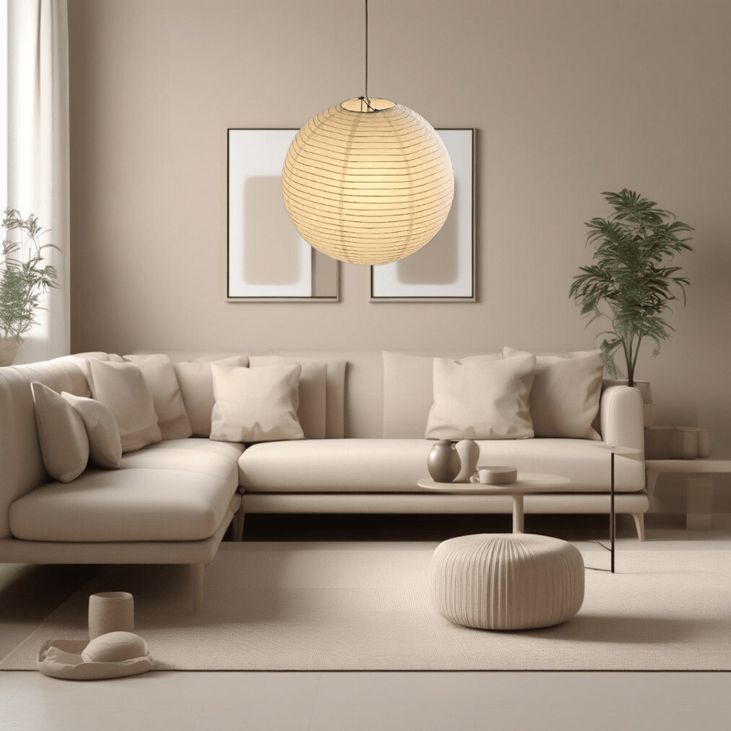 Nova Luminária Pendente com Design de Balão de Papel para Interiores Modernos