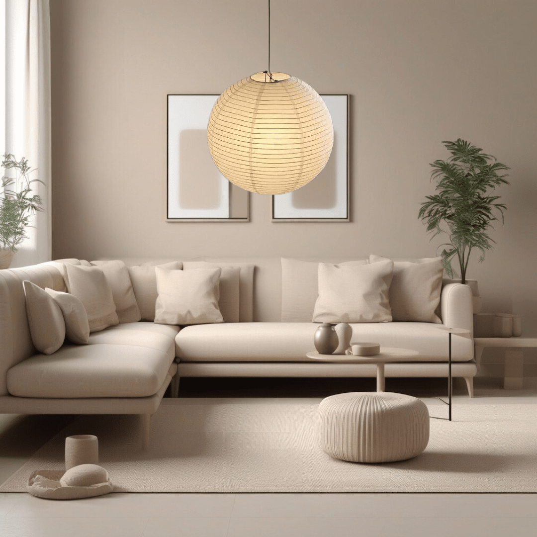 Nova Luminária Pendente com Design de Balão de Papel para Interiores Modernos