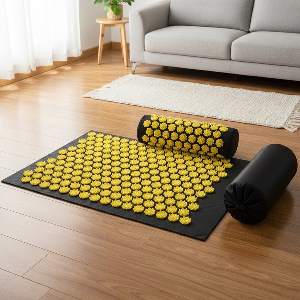 Sada akupresurní podložky a polštáře CalmPulse pro každodenní uvolnění svalů