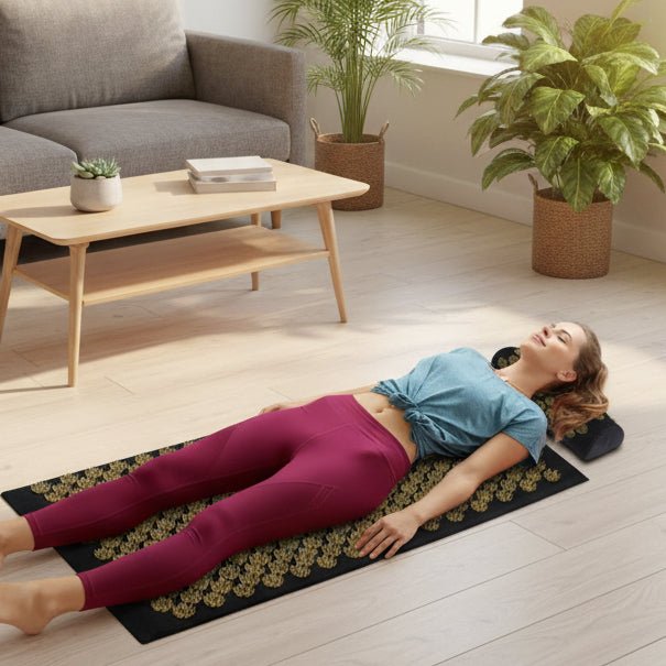 Sada akupresurní podložky a polštáře CalmPulse pro každodenní uvolnění svalů