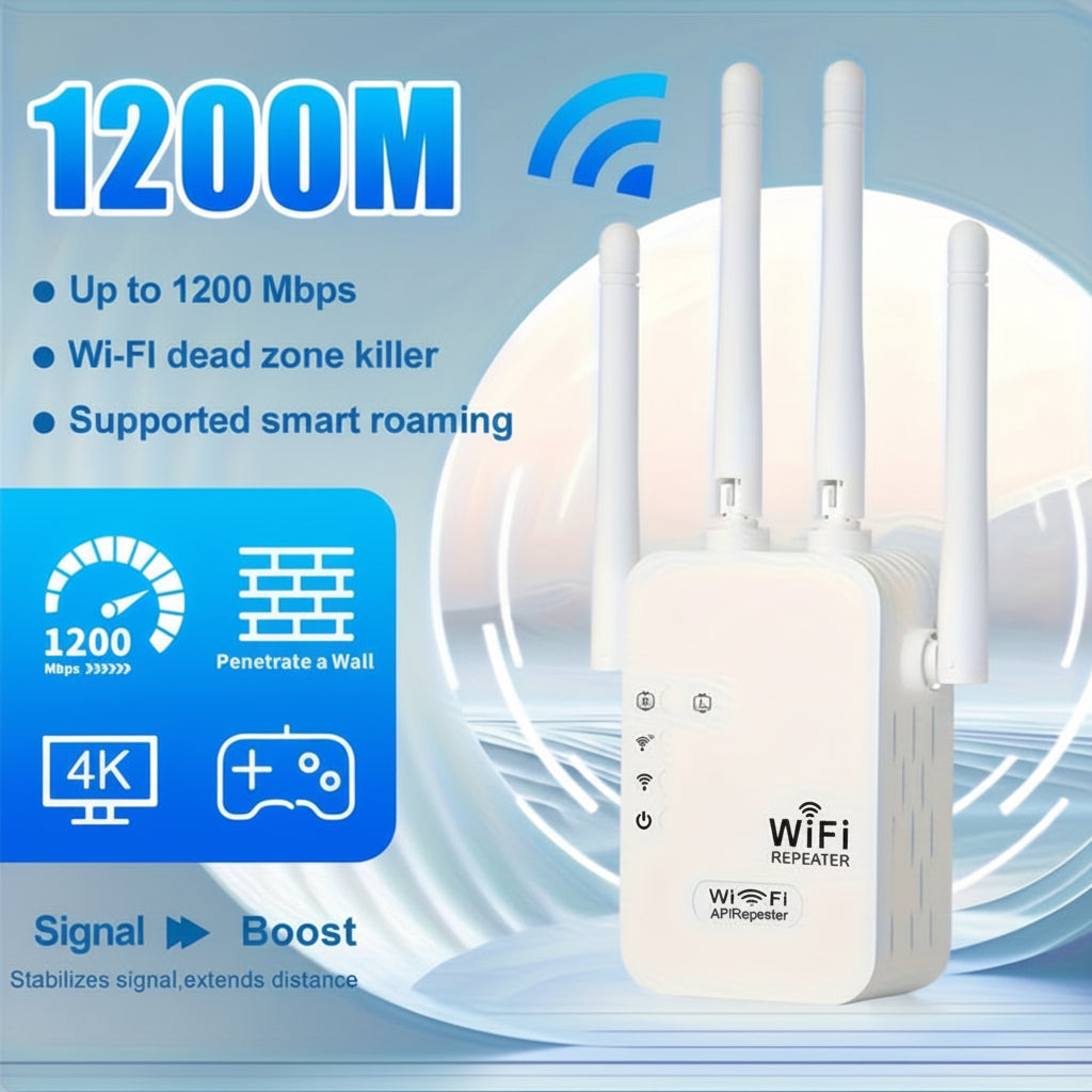 広範囲対応のWiFiエクステンダーで、より強力な家庭内カバレッジを実現