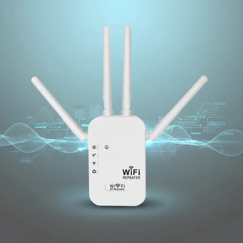 広範囲対応のWiFiエクステンダーで、より強力な家庭内カバレッジを実現