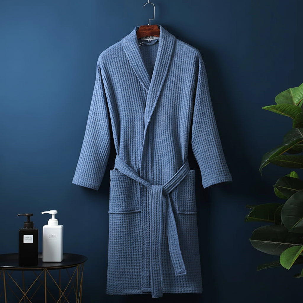 Unisex mjuk och absorberande badrock för hemmets komfort