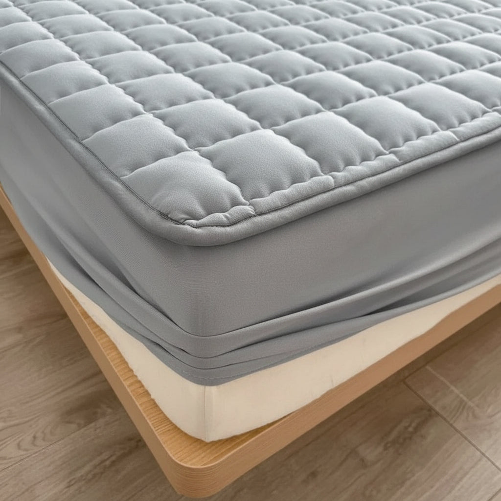 Protector de colchón impermeable con cubierta de tela suave y transpirable