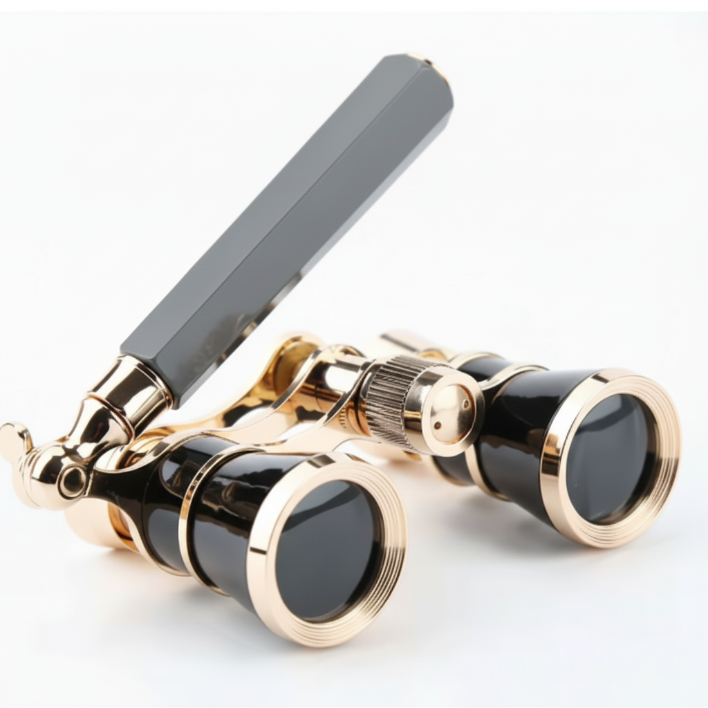 Opera Glasses With Foldable Handle And Clear Optics For Theater Viewing