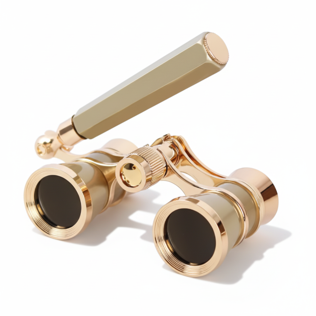 Opera Glasses With Foldable Handle And Clear Optics For Theater Viewing