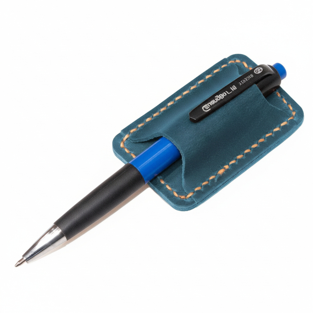 Accessorio portapenne con clip per diario in pelle pieno fiore