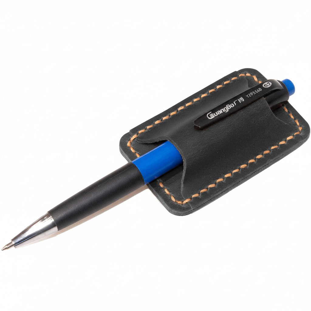 Accessorio portapenne con clip per diario in pelle pieno fiore