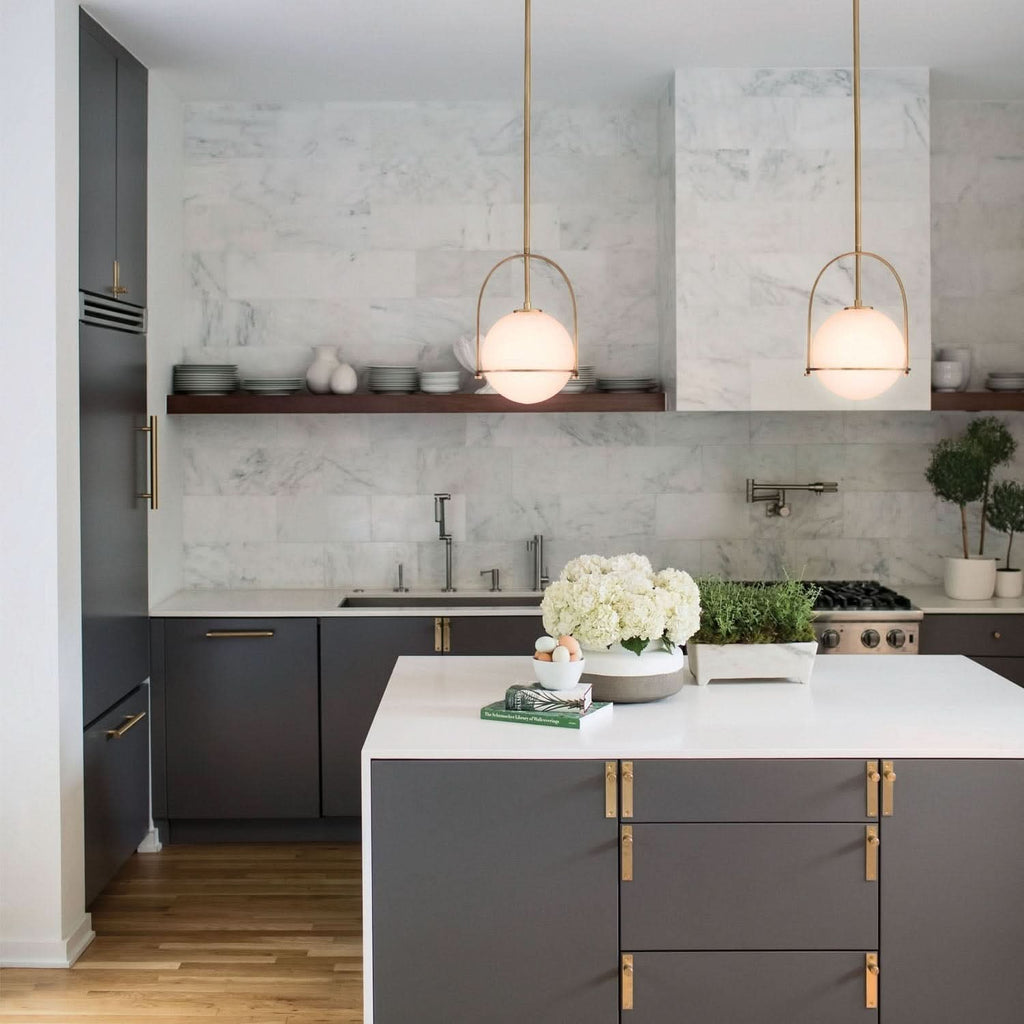 Aurora Opal Glass Pendant Lamp for Dining and Living Rooms