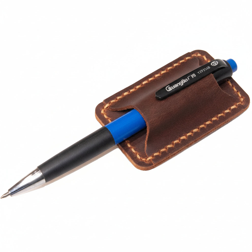 Accessorio portapenne con clip per diario in pelle pieno fiore