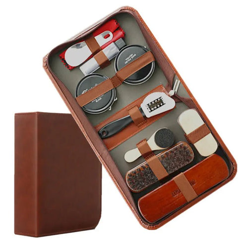 Aurelium LeatherCare Premium 9-osainen kenkienhoitosetti kestävälle nahalle