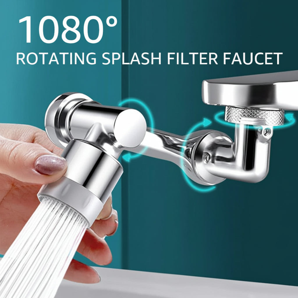 Prolongateur de robinet en cuivre rotatif avec aérateur filtre anti-éclaboussures
