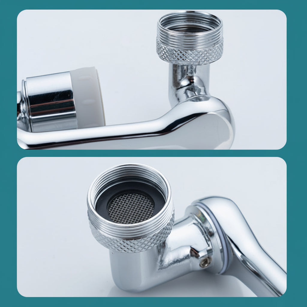 Prolongateur de robinet en cuivre rotatif avec aérateur filtre anti-éclaboussures