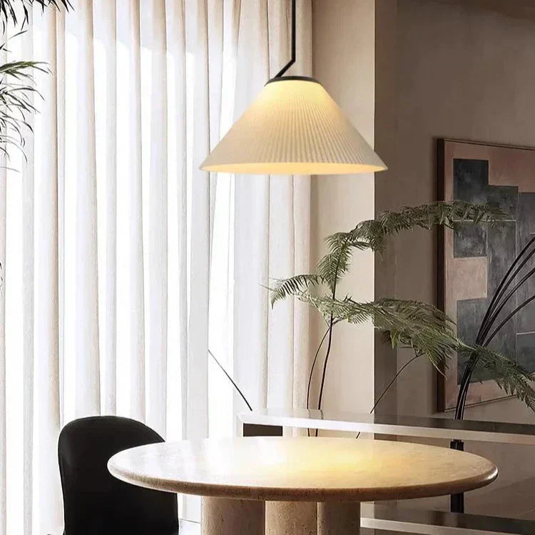Velora Crème Plissé Hanglamp Met Warm Licht En Zachte Scandinavische Stijl | Snurv