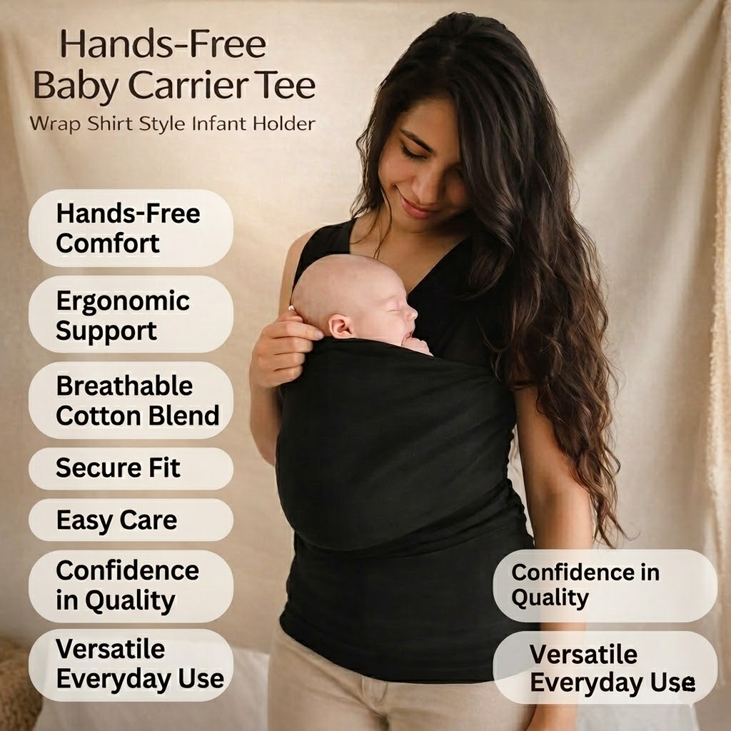 Baby Carrier Tee Ergonomic Infant Holder Shirt For Parents