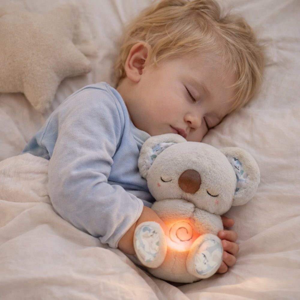 Plush Bear Sleep Toy With Breathing Light For Babies