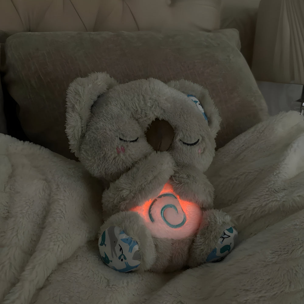 Plush Bear Sleep Toy With Breathing Light For Babies