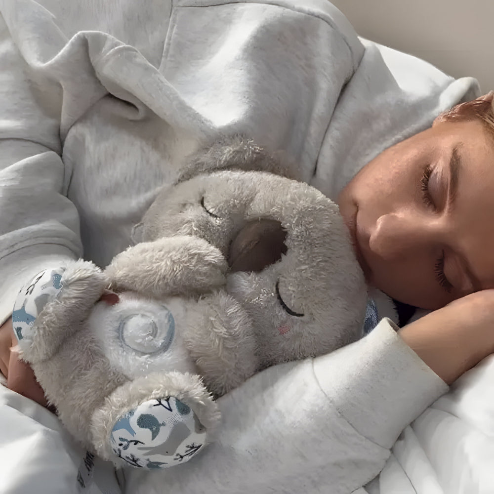 Plush Bear Sleep Toy With Breathing Light For Babies