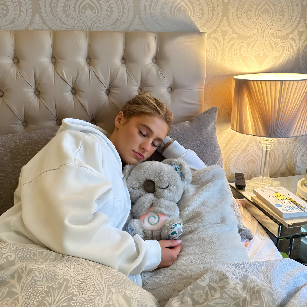 Plush Bear Sleep Toy With Breathing Light For Babies