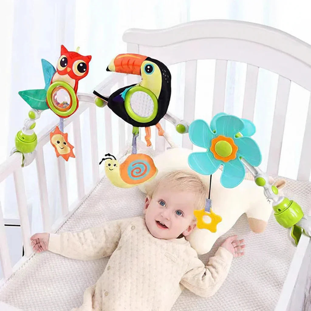 Stroller Arch Toy Set for Sensory Play and Travel Fun
