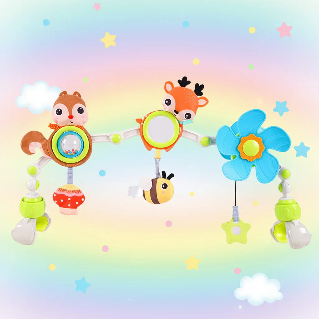 Stroller Arch Toy Set for Sensory Play and Travel Fun