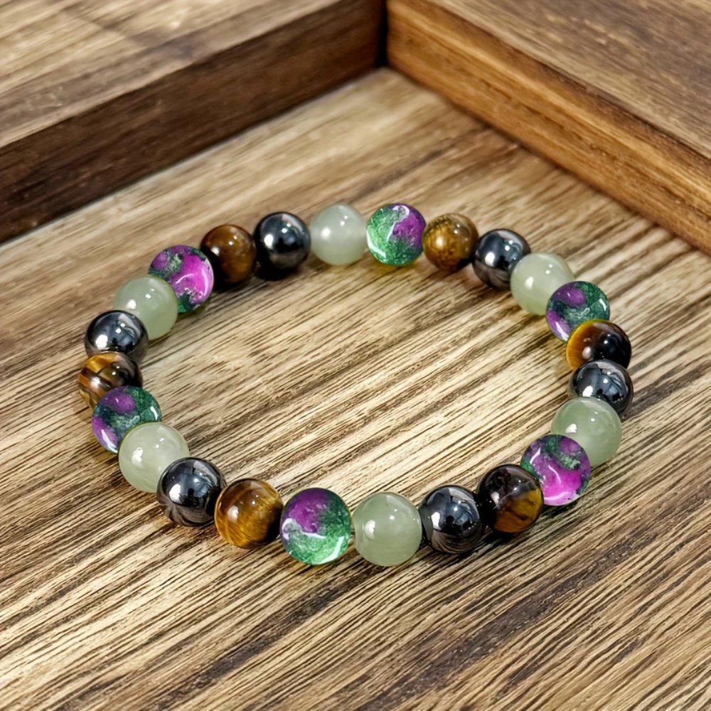 Natural Stone Beaded Bracelet Birthstone Gift For Mothers Day