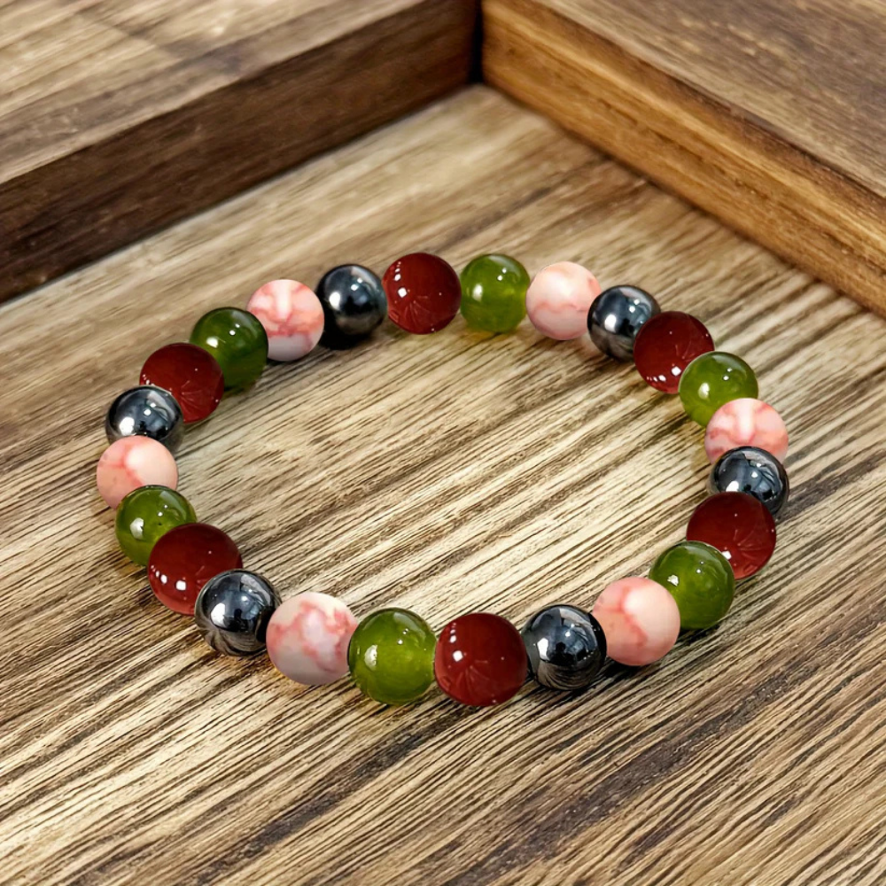 Natural Stone Beaded Bracelet Birthstone Gift For Mothers Day