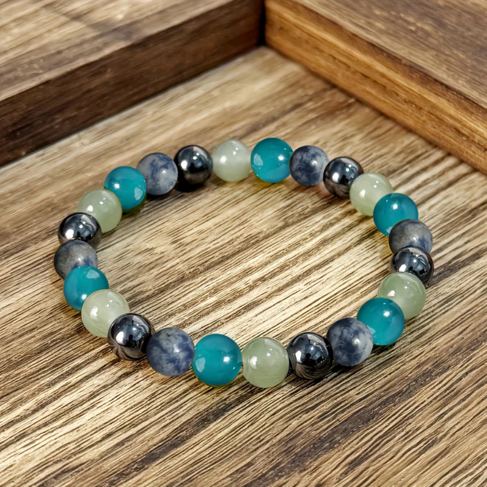 Natural Stone Beaded Bracelet Birthstone Gift For Mothers Day