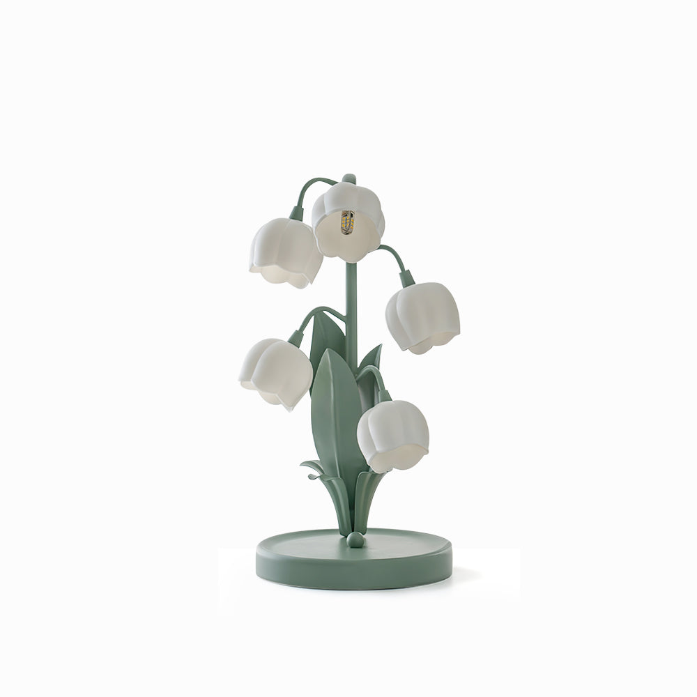 Candeeiro de Mesa Bell Orchid Iluminação Interior Floral Delicada