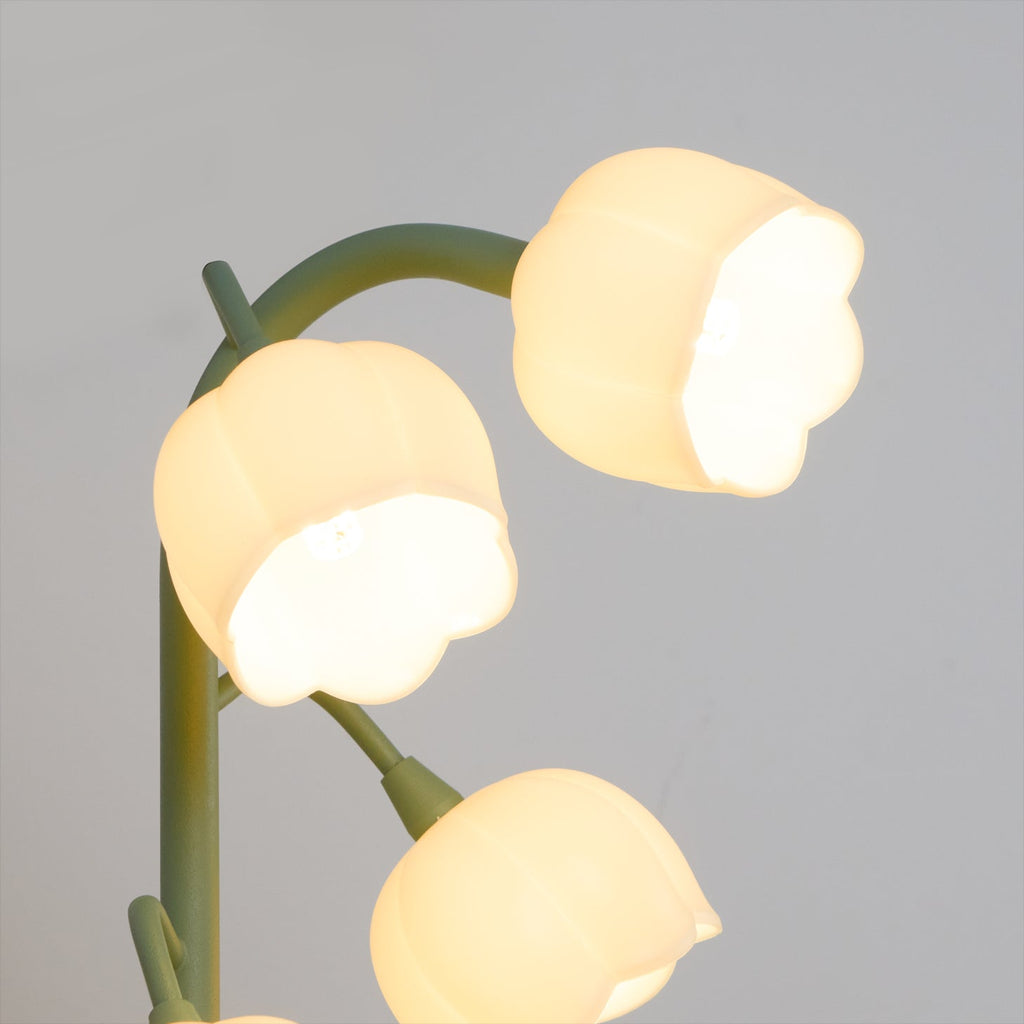 Candeeiro de Mesa Bell Orchid Iluminação Interior Floral Delicada