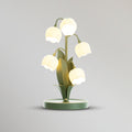 Candeeiro de Mesa Bell Orchid Iluminação Interior Floral Delicada