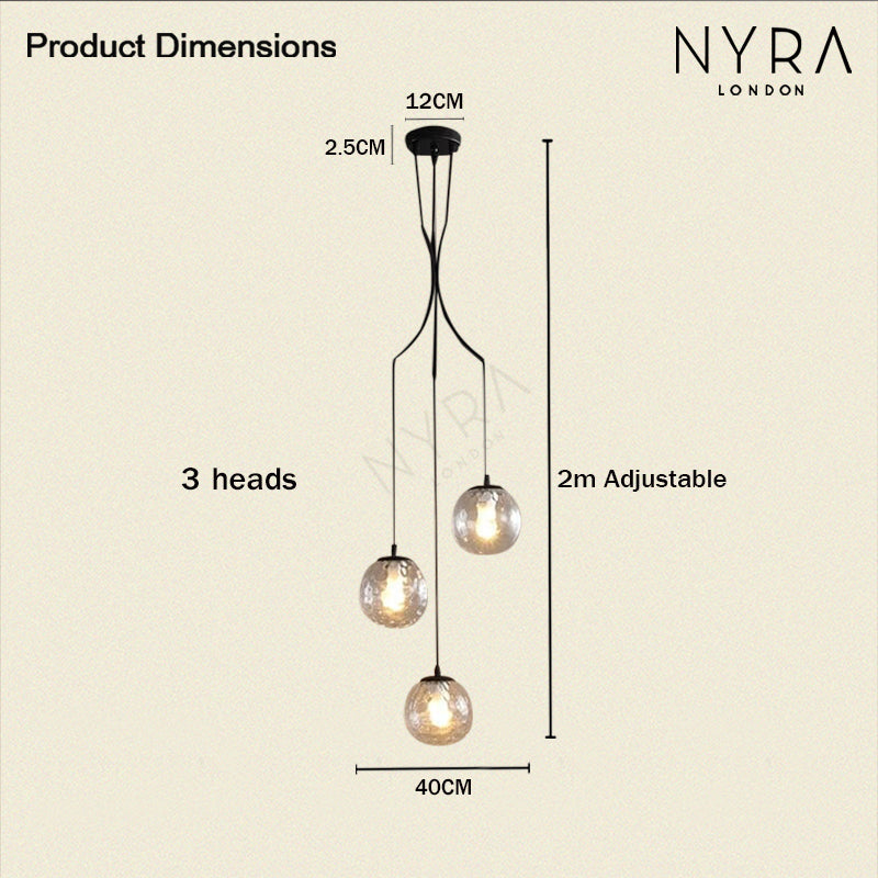 Suspension Lyvara moderne pour cuisine, salle à manger et salon