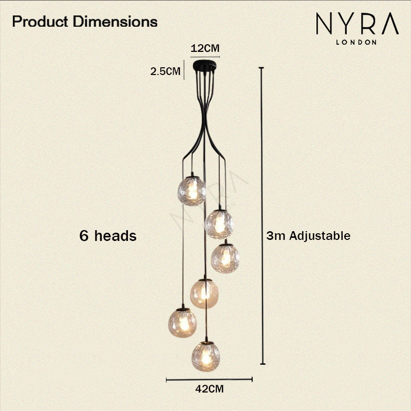 Suspension Lyvara moderne pour cuisine, salle à manger et salon