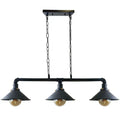 Industrial Black Metal Ceiling Lamp, 3-E27 Vintage Style For Dining Room And Kitchen