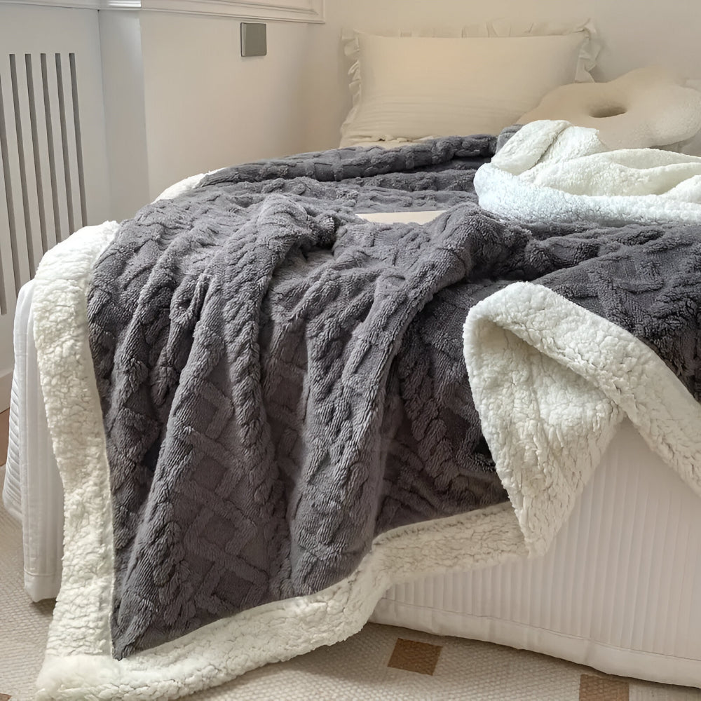 Gesteppte strukturierte Tagesdecke für Sofa- und Bettdekoration