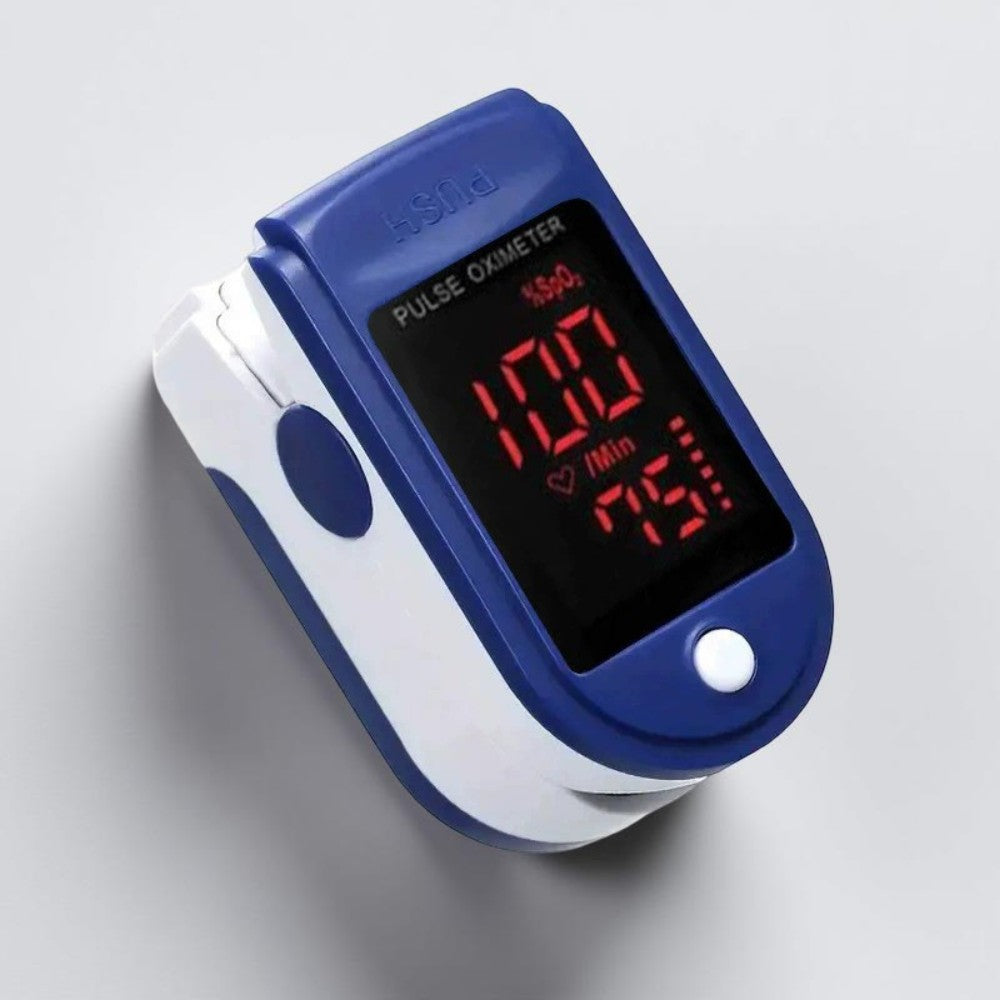 Portable Blood Oxygen And Heart Rate Monitor With Digital Readouts For Home Use