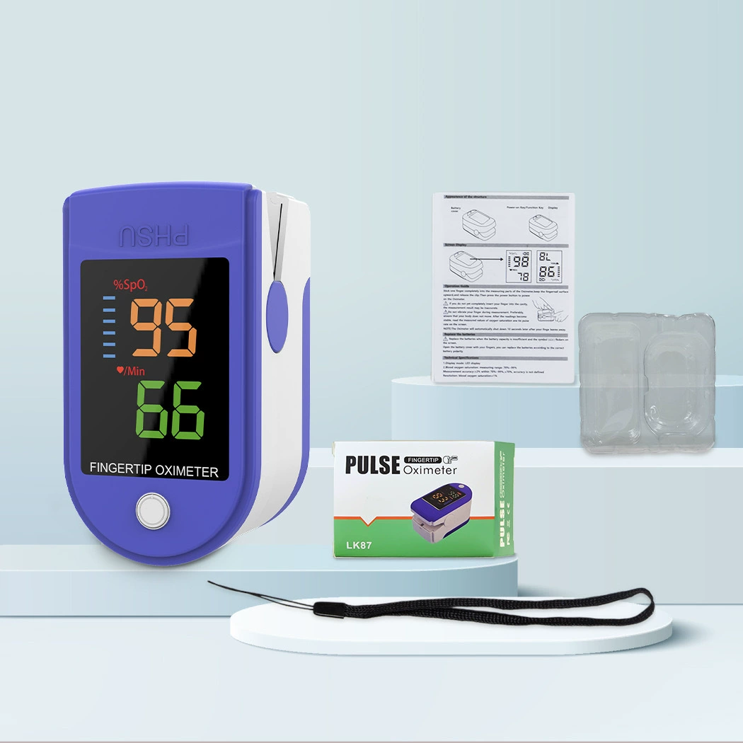 Portable Blood Oxygen And Heart Rate Monitor With Digital Readouts For Home Use