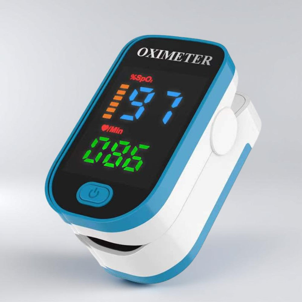 Portable Blood Oxygen And Heart Rate Monitor With Digital Readouts For Home Use