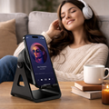 Kabelloses Ladegerät mit Bluetooth-Lautsprecher und induktivem Handyhalter