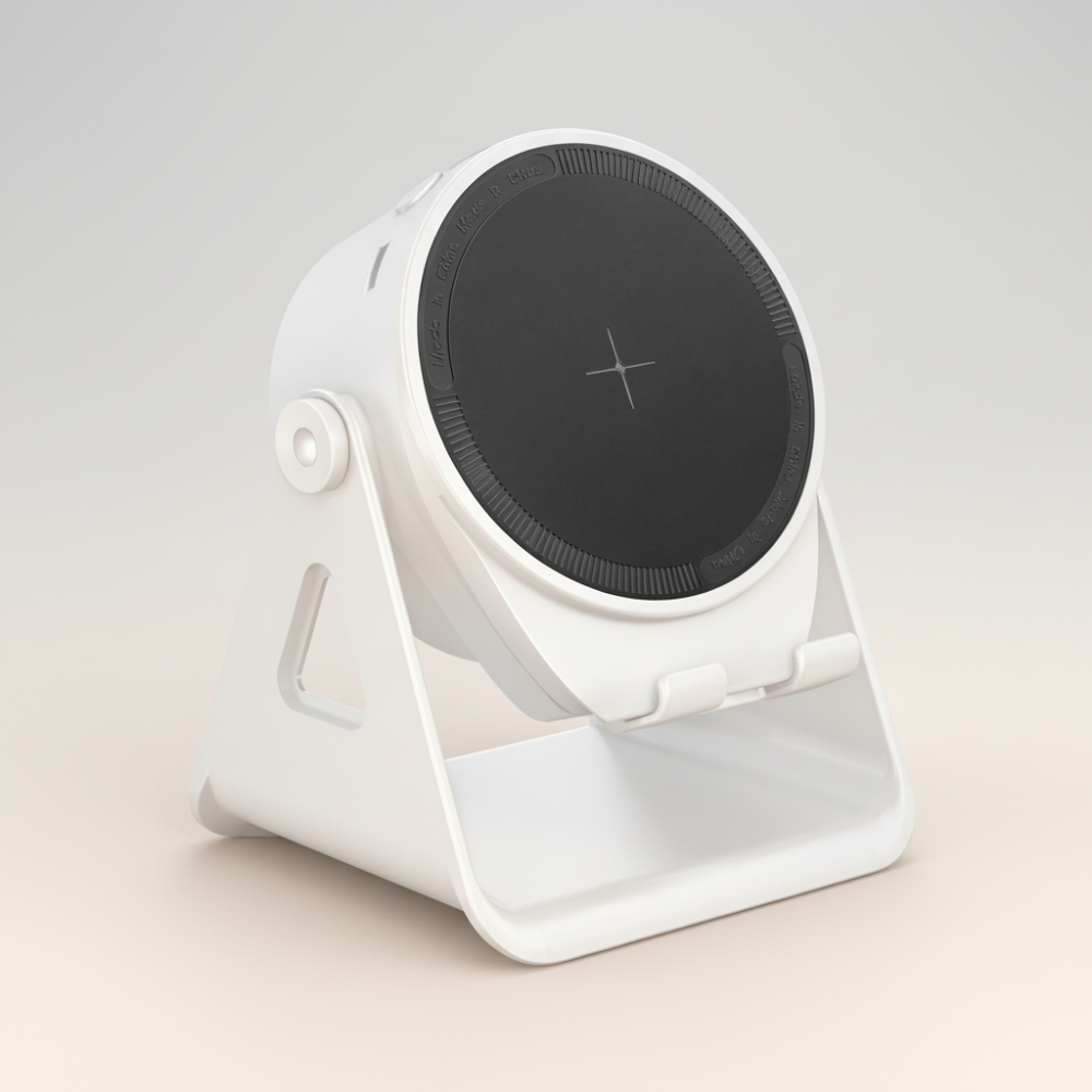 Kabelloses Ladegerät mit Bluetooth-Lautsprecher und induktivem Handyhalter