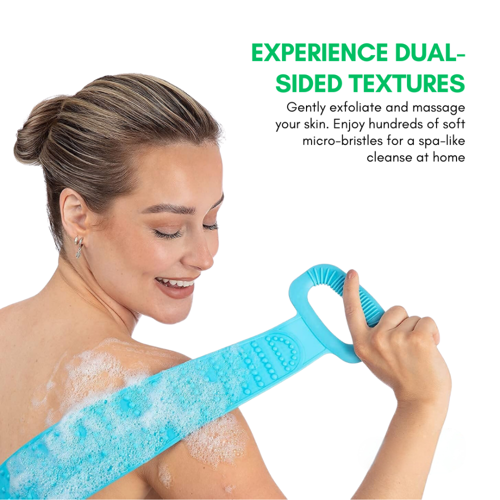 Silikonový kartáč na koupel a sprchu, exfoliační masážní kartáč