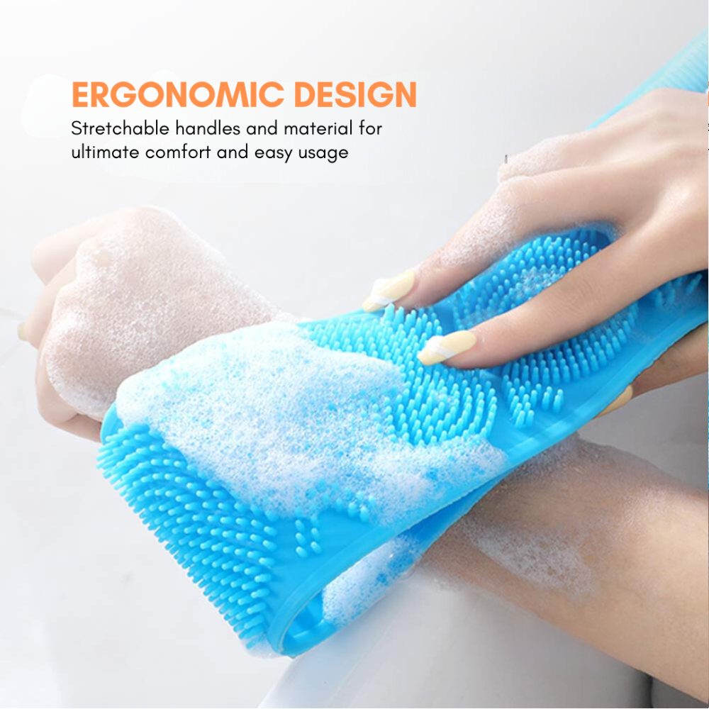 Silikonový kartáč na koupel a sprchu, exfoliační masážní kartáč