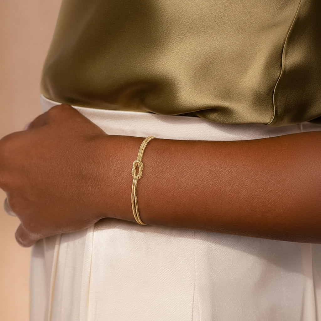 Verstellbares Knotenketten-Lagenarmband für den täglichen Gebrauch