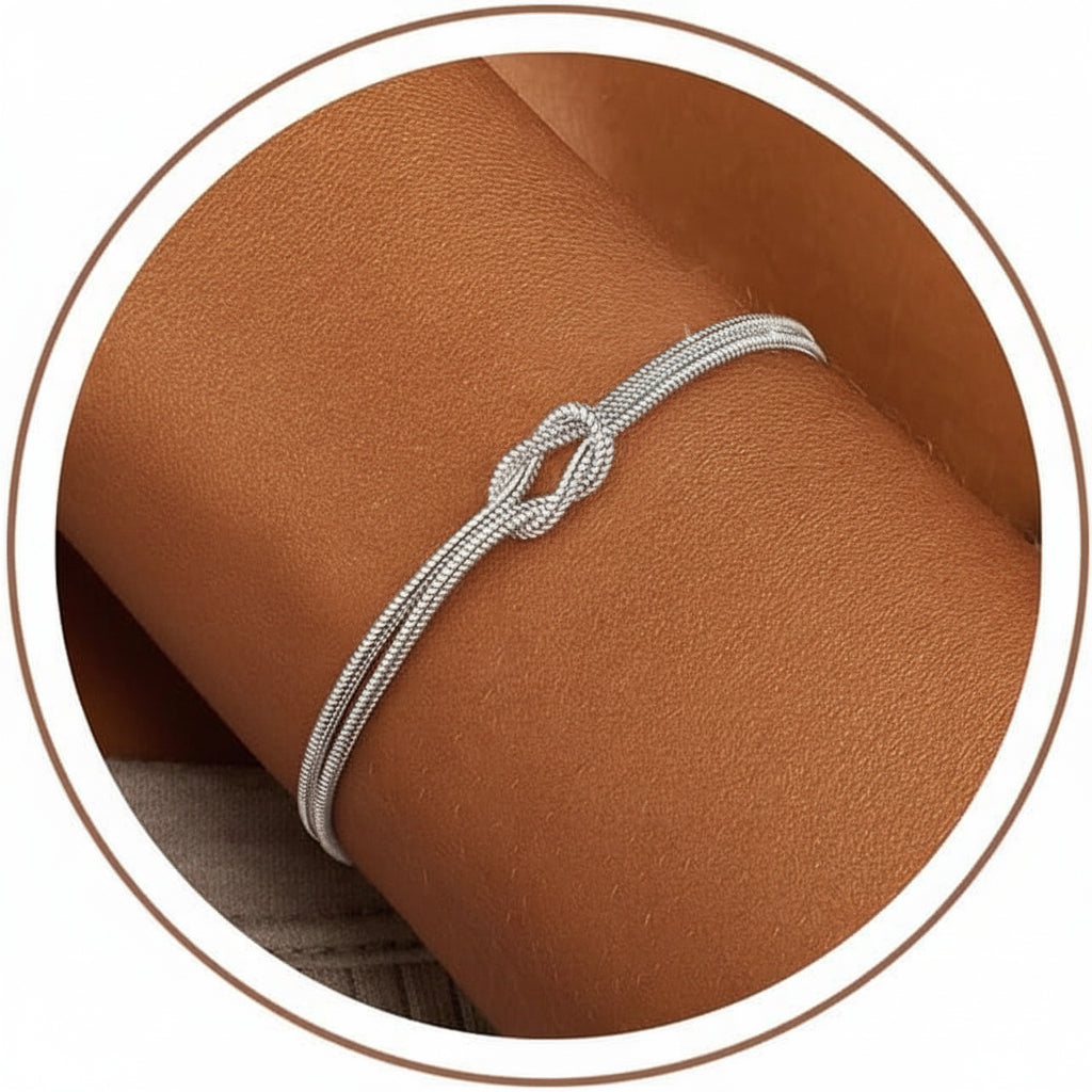 Verstellbares Knotenketten-Lagenarmband für den täglichen Gebrauch